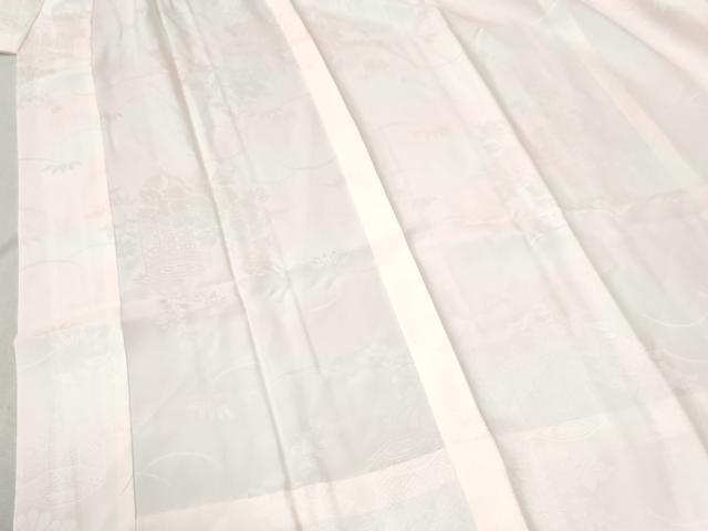 平和屋着物●振袖用長襦袢　無双仕立て　貝桶草花地紋　暈し染め　やまと誂製　正絹　逸品　未使用　CABB4636yc