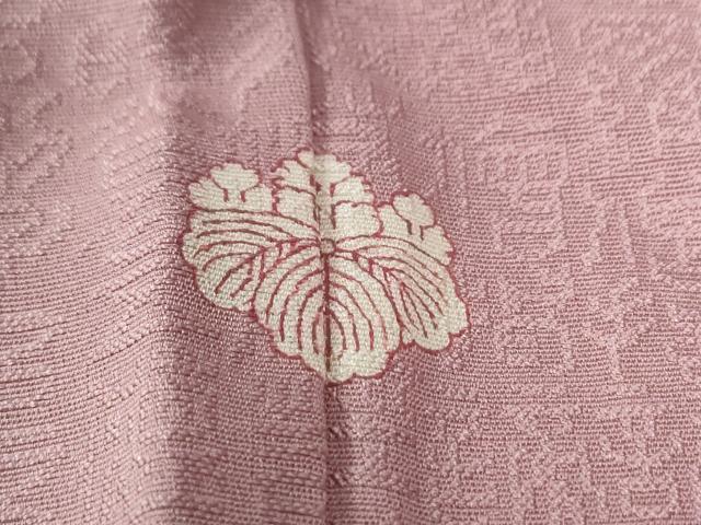 平和屋着物●上質な色無地 文字地紋 石竹色 正絹 逸品 未使用 CABB4645yc