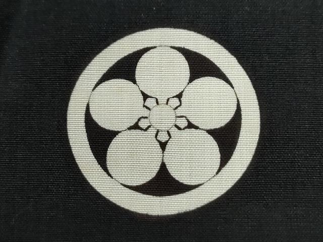 平和屋着物●男性 黒紋付 正絹 逸品 CABB4648yc
