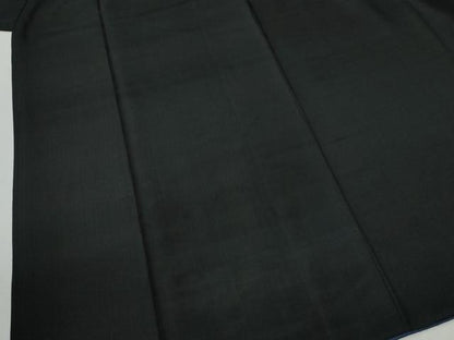 平和屋着物●男性 黒紋付 正絹 逸品 CABB4648yc