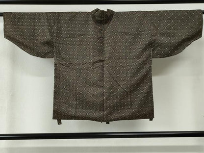 平和屋着物∞本場大島紬 龍郷絣 道中着 二部式 正絹 逸品 CABB4651yc