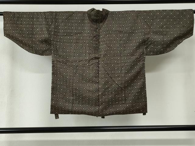 平和屋着物∞本場大島紬 龍郷絣 道中着 二部式 正絹 逸品 CABB4651yc