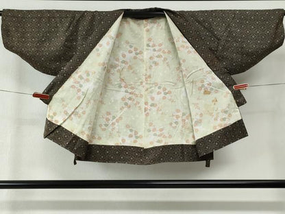 平和屋着物∞本場大島紬 龍郷絣 道中着 二部式 正絹 逸品 CABB4651yc