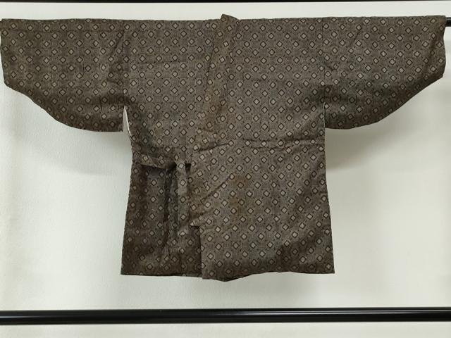 平和屋着物∞本場大島紬 龍郷絣 道中着 二部式 正絹 逸品 CABB4651yc