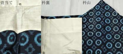 平和屋着物●久留米絣 単衣 吉祥文 綿 正絹 逸品 CABB4655yc