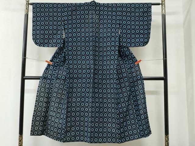 平和屋着物●久留米絣 単衣 吉祥文 綿 正絹 逸品 CABB4655yc