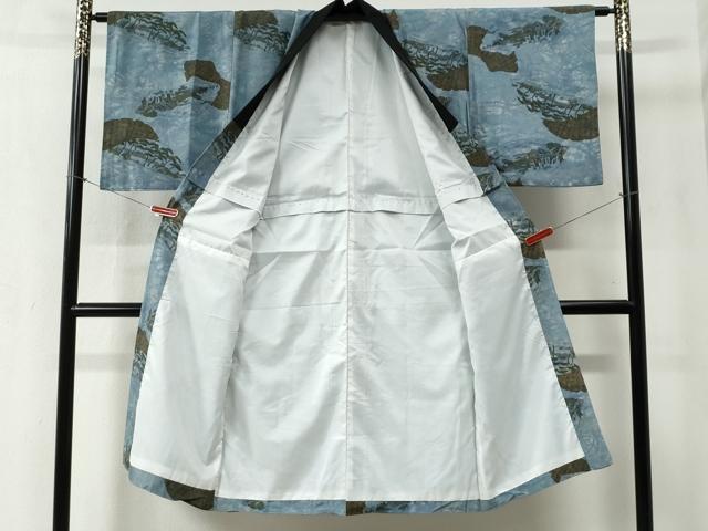 平和屋着物●男性　本場大島紬　アンサンブル・長襦袢セット　吉祥文　正絹　逸品　CABB4656yc
