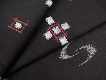 平和屋着物▽本場琉球絣 綿琉球 単衣 琉球絣文様 綿 逸品 CABB4659yc