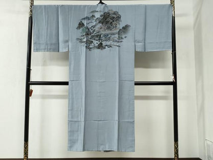 平和屋着物●男性　本場大島紬　アンサンブル・長襦袢セット　格子　正絹　逸品　未使用　CABB4664yc