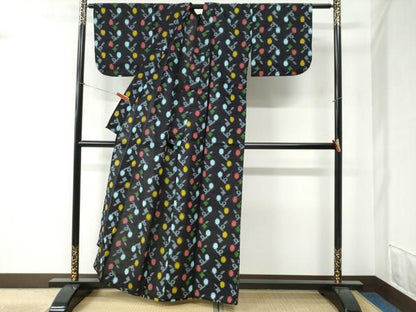 平和屋着物●久留米絣 単衣 吉祥文 綿 逸品 CABB4665yc