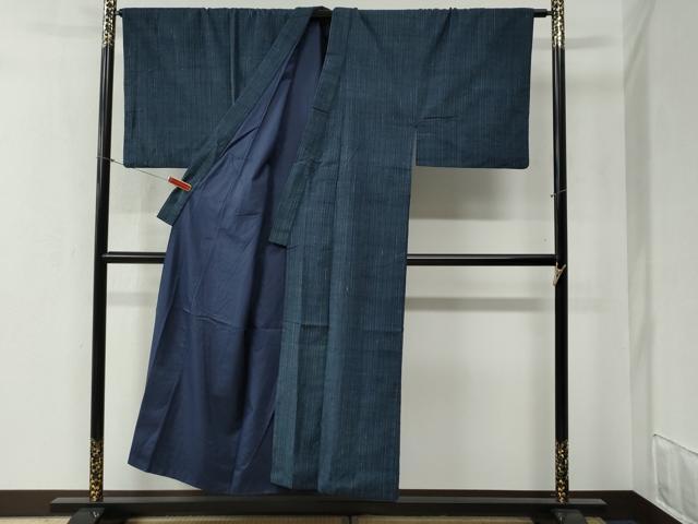 平和屋着物●男性　紬　アンサンブル　縞　正絹　逸品　CABB4667yc