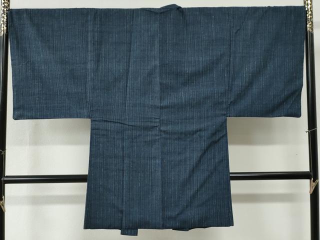 平和屋着物●男性　紬　アンサンブル　縞　正絹　逸品　CABB4667yc