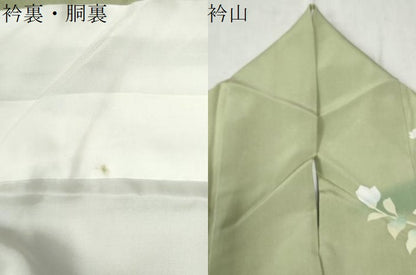 平和屋着物●訪問着 友禅 草花文 暈し染め 正絹 逸品 CABB4671yc