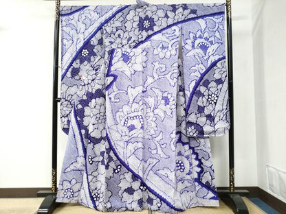 平和屋着物●豪華振袖　総絞り　更紗花唐草文　正絹　逸品　未使用　CABB4675yc