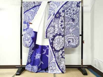 平和屋着物●豪華振袖　総絞り　更紗花唐草文　正絹　逸品　未使用　CABB4675yc