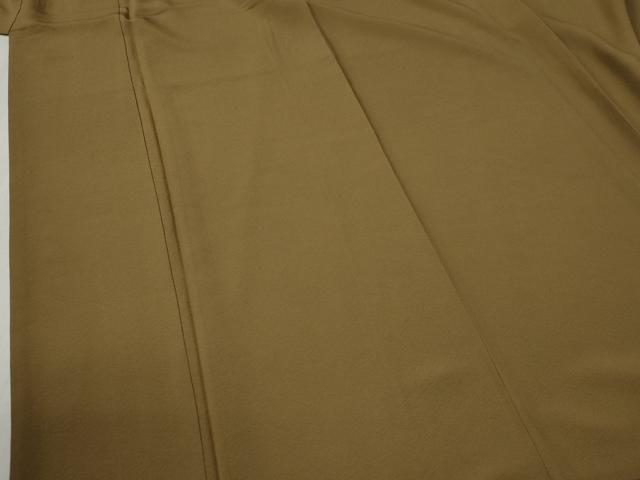 平和屋着物○上質な色無地 朽葉色 正絹 逸品 CABB4679yc