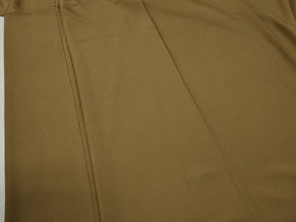 平和屋着物●上質な色無地　朽葉色　正絹　逸品　CABB4679yc