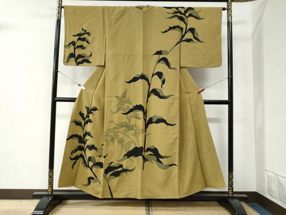 平和屋着物●訪問着　草木文　正絹　逸品　CABB4685yc