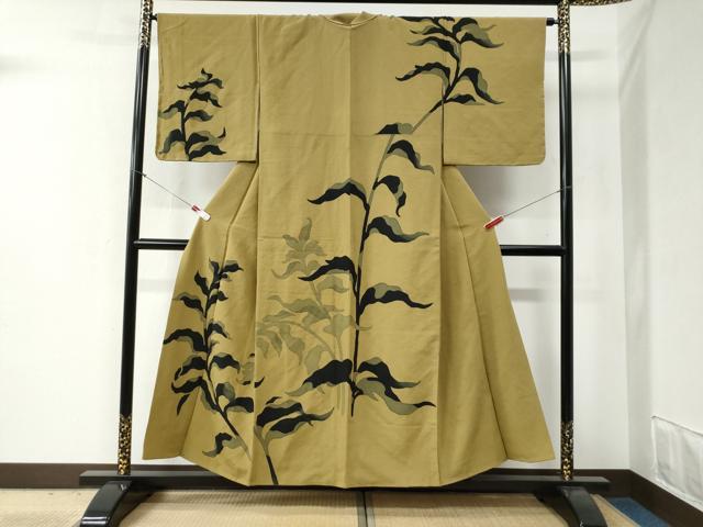 平和屋着物●訪問着　草木文　正絹　逸品　CABB4685yc
