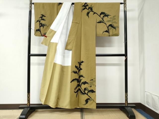 平和屋着物●訪問着　草木文　正絹　逸品　CABB4685yc 平和屋着物○訪問着 草木文 正絹 逸品 CABB4685yc