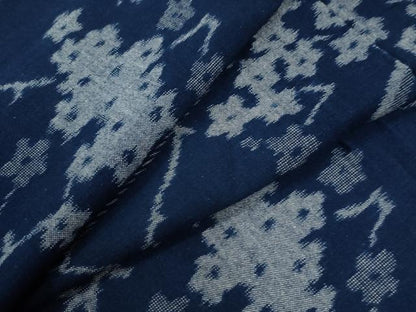 平和屋着物●久留米絣 単衣 枝花文 綿 逸品 CABB4688yc