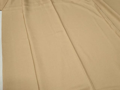 平和屋着物●上質な色無地　作家物　丁子色　正絹　逸品　未使用　CABB4690yc