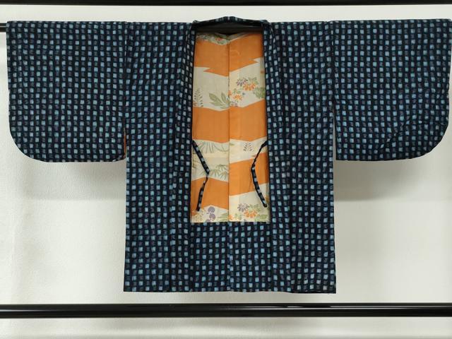 平和屋着物●久留米絣 アンサンブル 吉祥文 綿 逸品 CABB4691yc