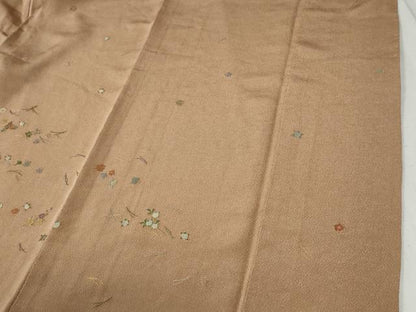 平和屋着物●訪問着　総刺繍　溢れ松葉橘花文　金糸　鬼しぼ縮緬　正絹　逸品　CABB4696yc