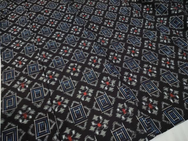 平和屋着物●久留米絣　単衣　市松文様　綿　逸品　AABD7032ph 平和屋着物○久留米絣 単衣 市松文様 綿 逸品 AABD7032ph 平和屋着物