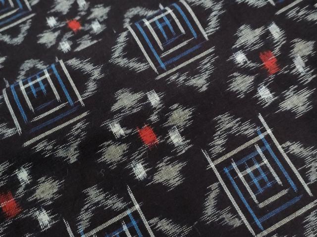平和屋着物▽久留米絣 単衣 綿 蜀江絣 正絹 逸品 CAAV5715id 平和屋