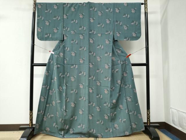 平和屋着物●撫松庵　小紋　撫子　洗える着物　未使用　CABB4701yc