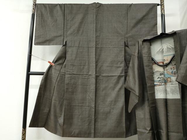 平和屋着物●男性 本場大島紬 アンサンブル 100亀甲 総詰め 正絹 逸品 CABB4702yc
