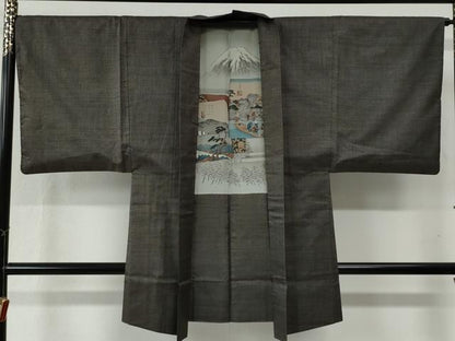 平和屋着物●男性 本場大島紬 アンサンブル 100亀甲 総詰め 正絹 逸品 CABB4702yc
