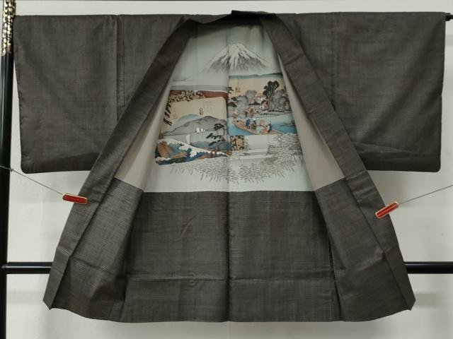 平和屋着物●男性 本場大島紬 アンサンブル 100亀甲 総詰め 正絹 逸品 CABB4702yc