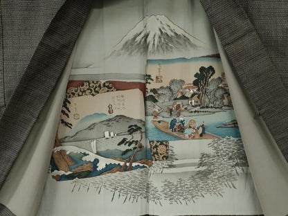 平和屋着物●男性 本場大島紬 アンサンブル 100亀甲 総詰め 正絹 逸品 CABB4702yc