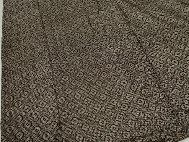 平和屋着物●本場大島紬　アンサンブル　割り込み絣　吉祥文　正絹　逸品　未使用　CABB4706yc