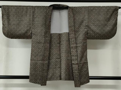 平和屋着物●本場大島紬　アンサンブル　割り込み絣　吉祥文　正絹　逸品　未使用　CABB4706yc