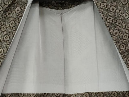 平和屋着物●本場大島紬　アンサンブル　割り込み絣　吉祥文　正絹　逸品　未使用　CABB4706yc