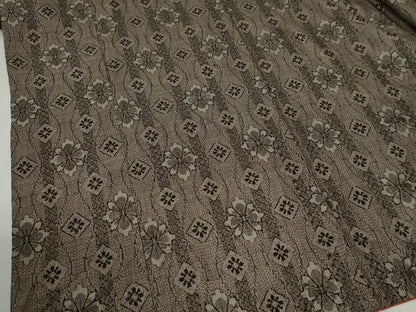 平和屋着物●本場大島紬　アンサンブル　割り込み絣　立涌花文　正絹　逸品　CABB4707yc