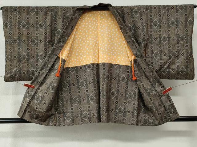 平和屋着物○本場大島紬 アンサンブル 割り込み絣 立涌花文 正絹 逸品