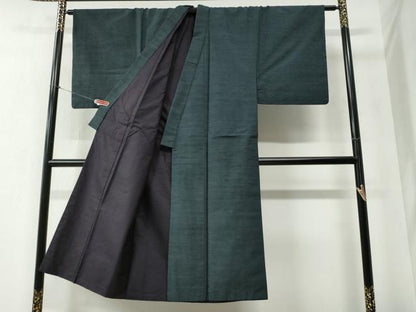 平和屋着物●男性 紬 アンサンブル 網代織 正絹 逸品 CABB4713yc