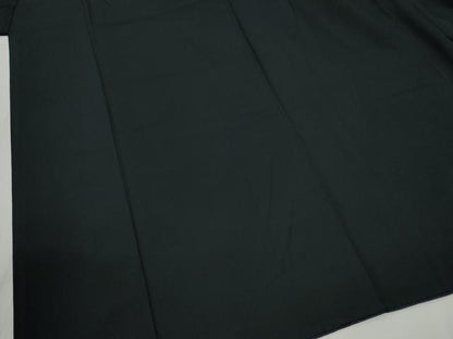 平和屋着物●男性 黒紋付 羽織セット 羽裏：仕覆陶器吉祥文 正絹 逸品 CABB4715yc