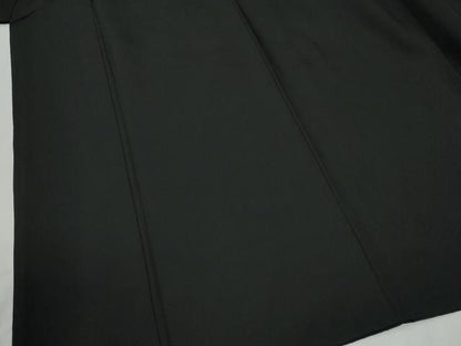 平和屋着物●男性　黒紋付　羽織セット　羽裏：虎・龍　正絹　逸品　CABB4716yc