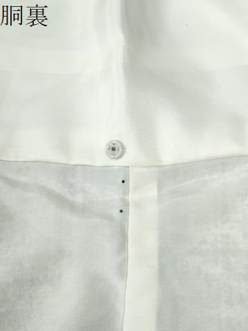 平和屋着物●上質な小紋 格子麻の葉文 正絹 逸品 CABB4719yc