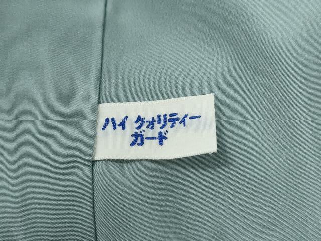 平和屋着物●上質な小紋 格子麻の葉文 正絹 逸品 CABB4719yc