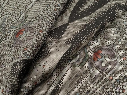 平和屋着物●本場大島紬 9マルキ 花唐草文 正絹 逸品 CABB4721yc