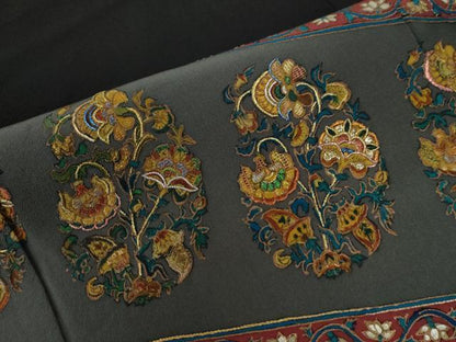 平和屋着物●景山雅史 黒留袖 木版更紗 金糸 正絹 逸品 CABB4722yc