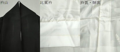 平和屋着物●豪華黒留袖　友禅　作家物　休み鳥枝花文　暈し染め　正絹　逸品　CABB4728yc