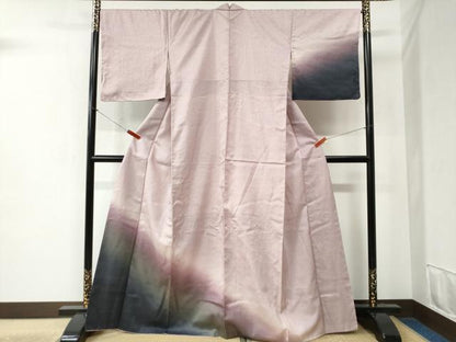 平和屋着物●訪問着 本場染大島紬 霞文 正絹 逸品 CABB4731yc