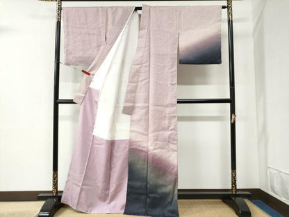 平和屋着物●訪問着 本場染大島紬 霞文 正絹 逸品 CABB4731yc